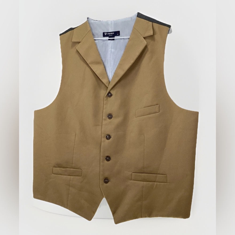 CREMIEUX Vest Men’s XL Daniel CREMIEUX Classic Tan LIKE NEW NEVER WORN